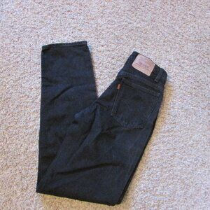 Vintage Levis Black 550 Relaxed Fit Tapered Leg Student 27X32 Jeans Like New